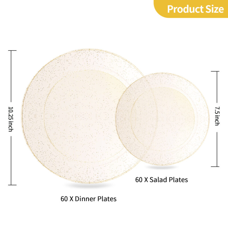 10.25& 7.5 Clear Gold Glitter Sets1