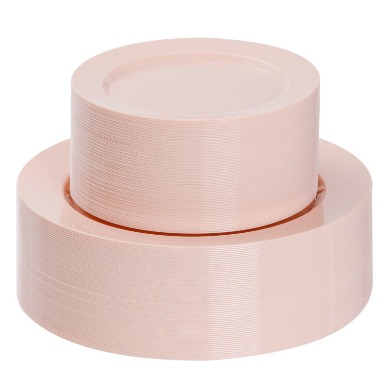 10.25"& 7.5" Pink Plates Sets