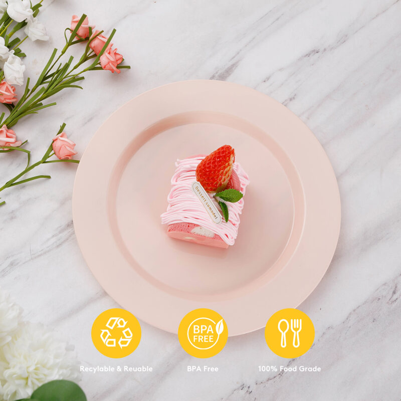 10.25& 7.5 Pink Plates Sets2