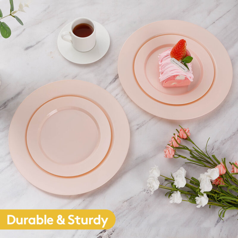 10.25& 7.5 Pink Plates Sets3