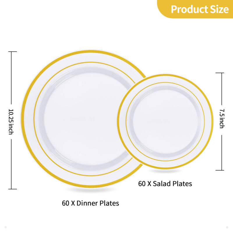 10.25 Dinner Plates ＆ 7.5 Dessert Plates Sets 1