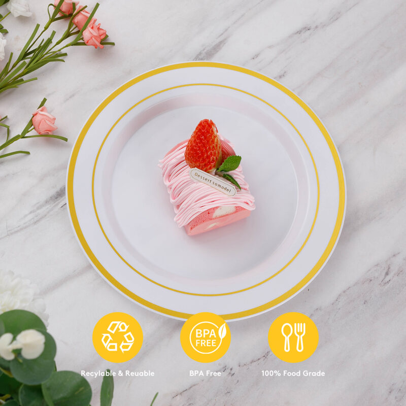 10.25 Dinner Plates ＆ 7.5 Dessert Plates Sets 2