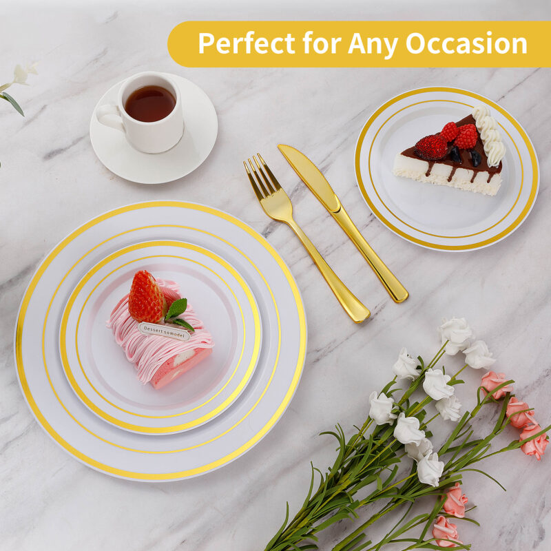 10.25 Dinner Plates ＆ 7.5 Dessert Plates Sets 4
