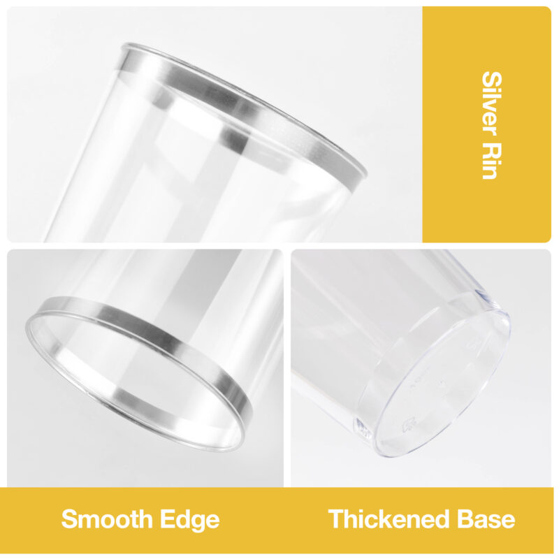 10oz Silver Plastic Cups2