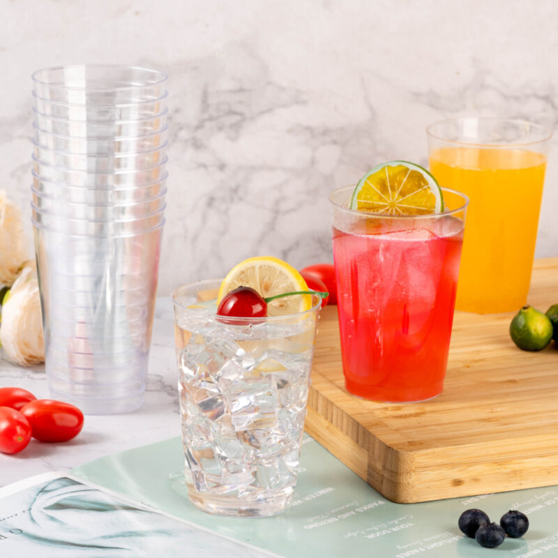 12oz Disposable Clear Plastic Cups 1