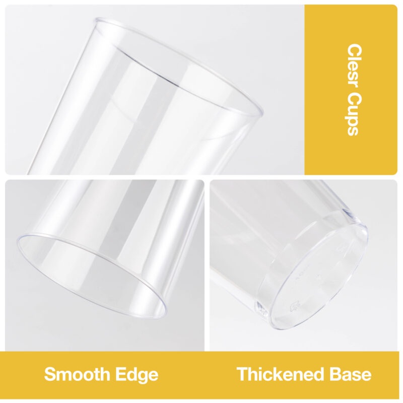 12oz Disposable Clear Plastic Cups 2