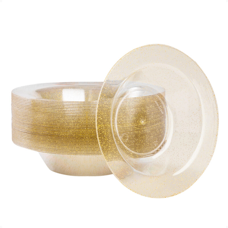 12oz Glitter Plastic Soup Bowls