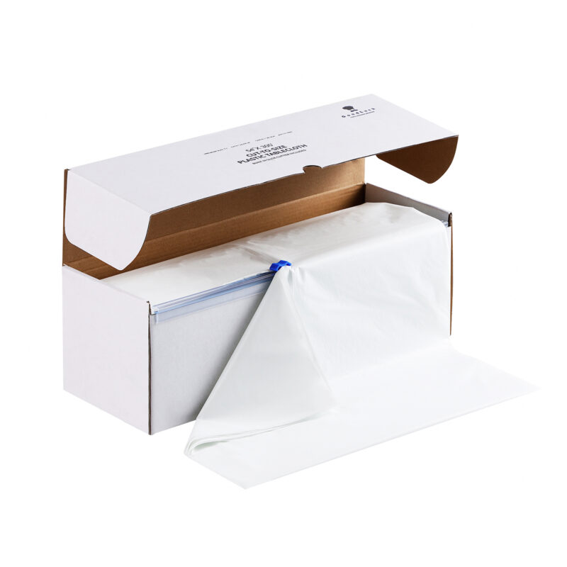 54inch x 300ft Disposable White Plastic Tablecloths
