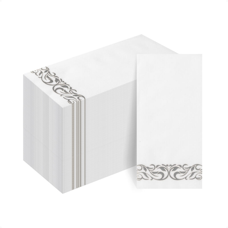 Disposable Silver Linen Napkins