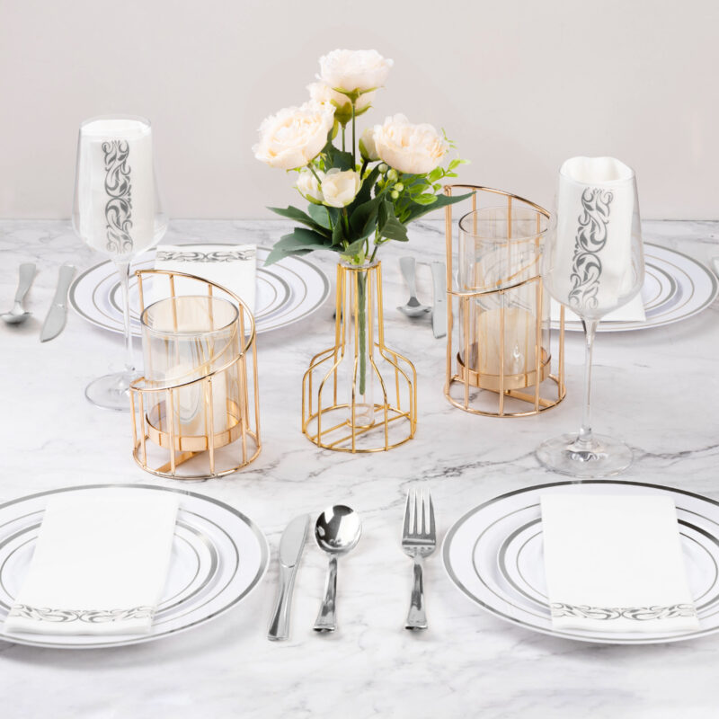 Disposable Silver Linen Napkins2