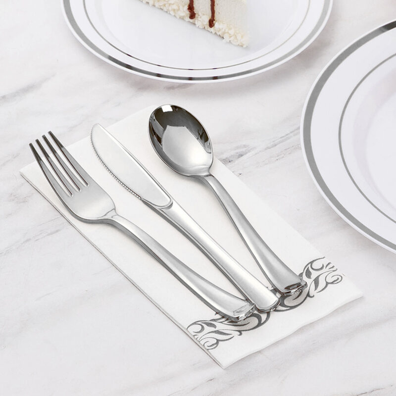 Disposable Silver Linen Napkins4