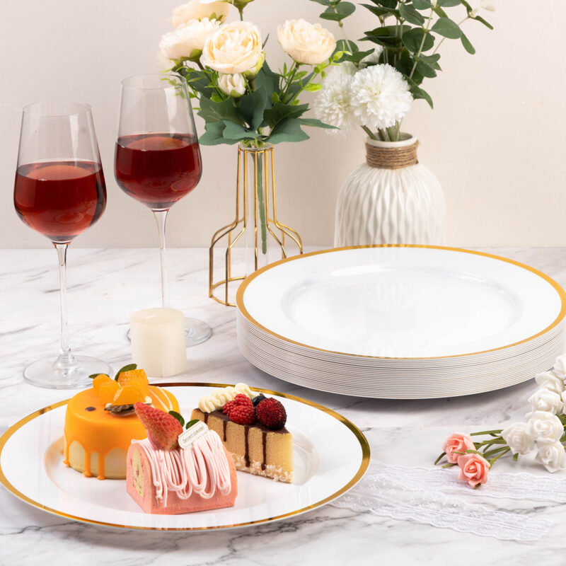 Goodluck Gold Plastic Plates Set 5