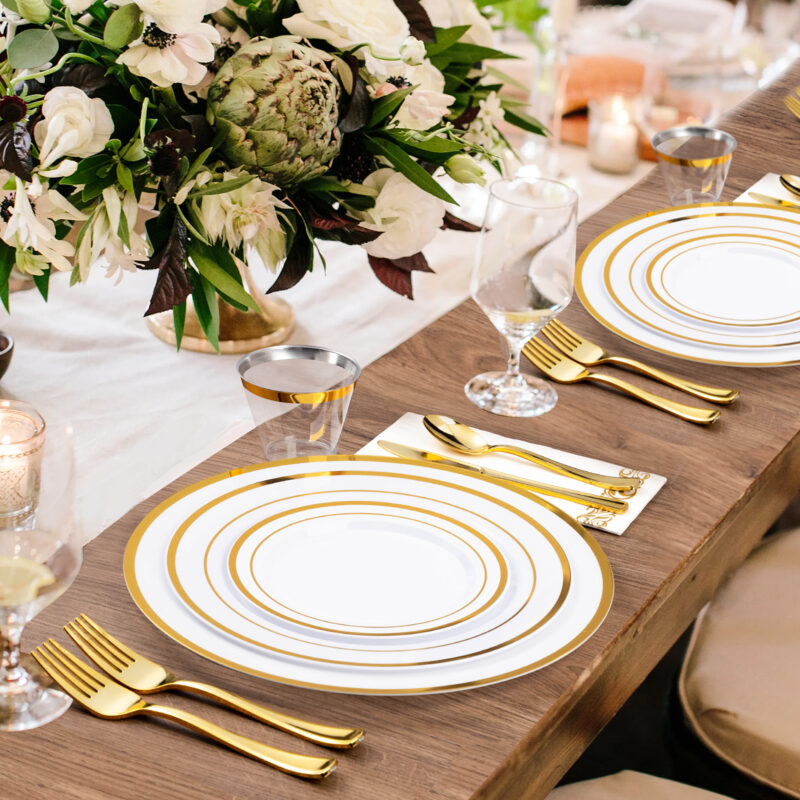Goodluck Gold Plastic Plates Set 6