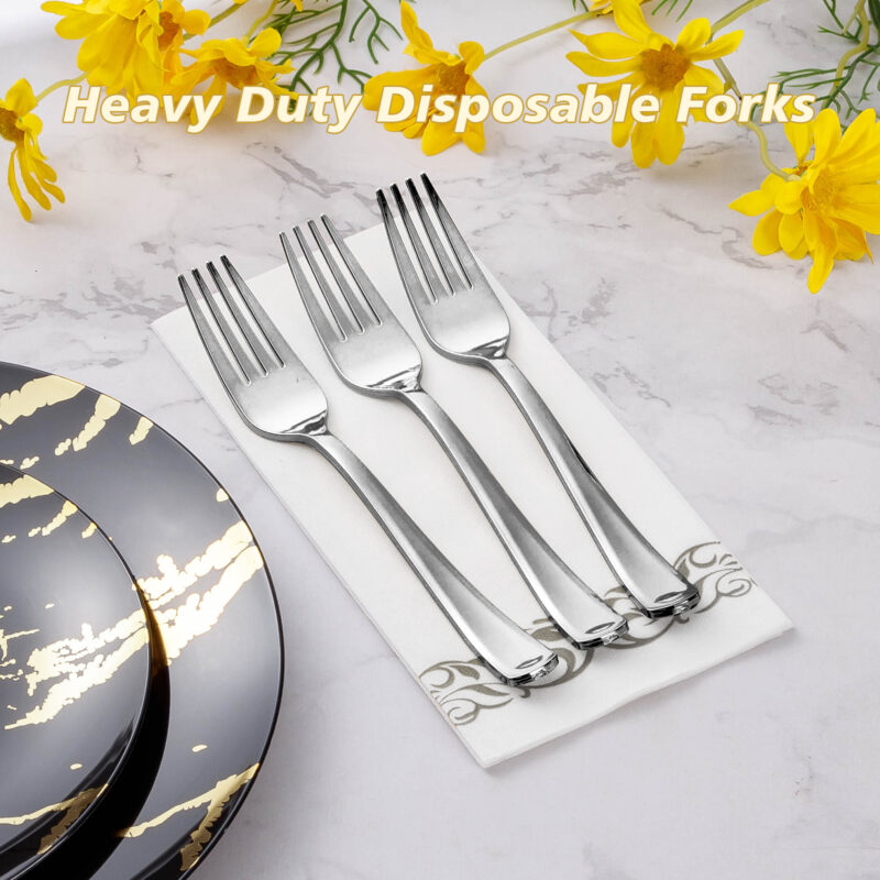 Goodluck Silver Plastic Forks 4