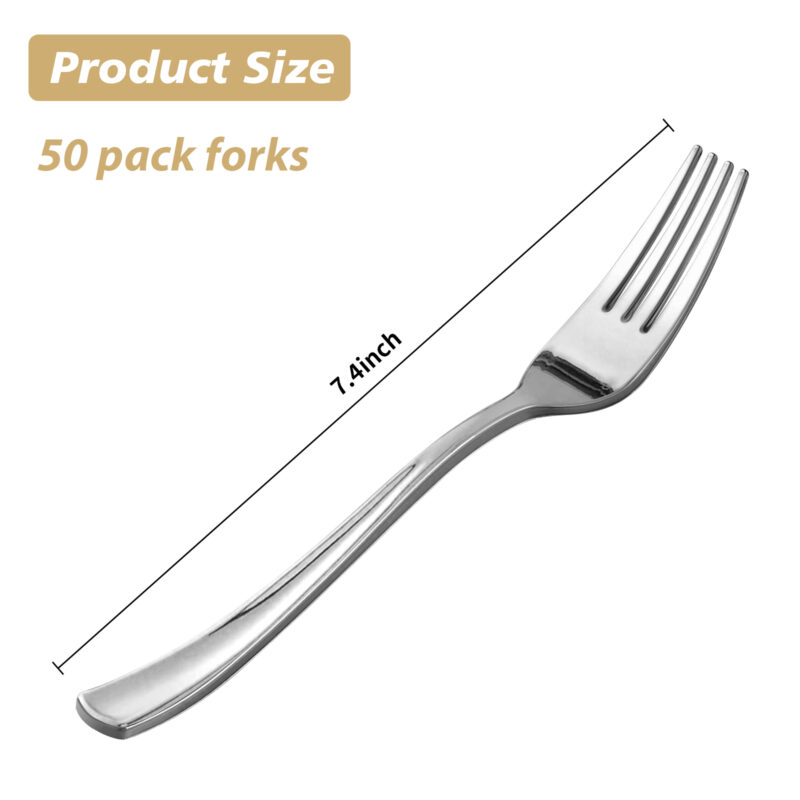 Goodluck Silver Plastic Forks Dimension Drawing