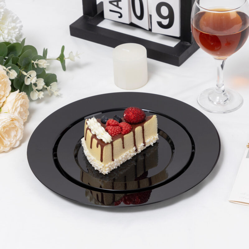 10.25& 7.5 Black Plates Sets 2
