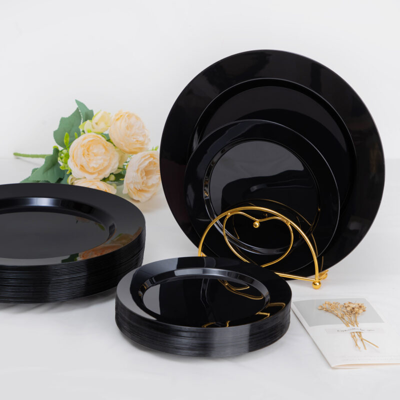 10.25& 7.5 Black Plates Sets 3
