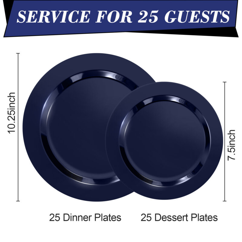 10.25& 7.5 Blue Plates Sets 1