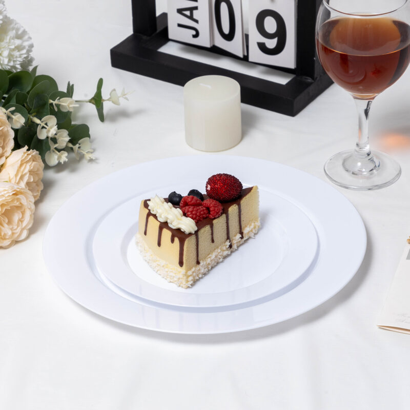 10.25& 7.5 White Plates Sets 3