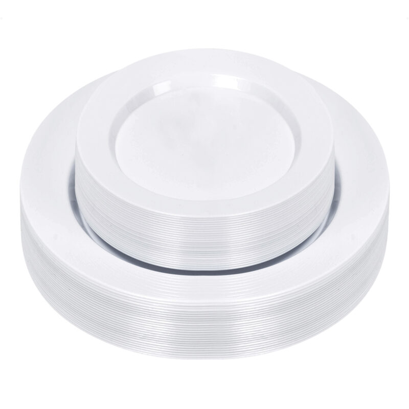 10.25& 7.5 White Plates Sets