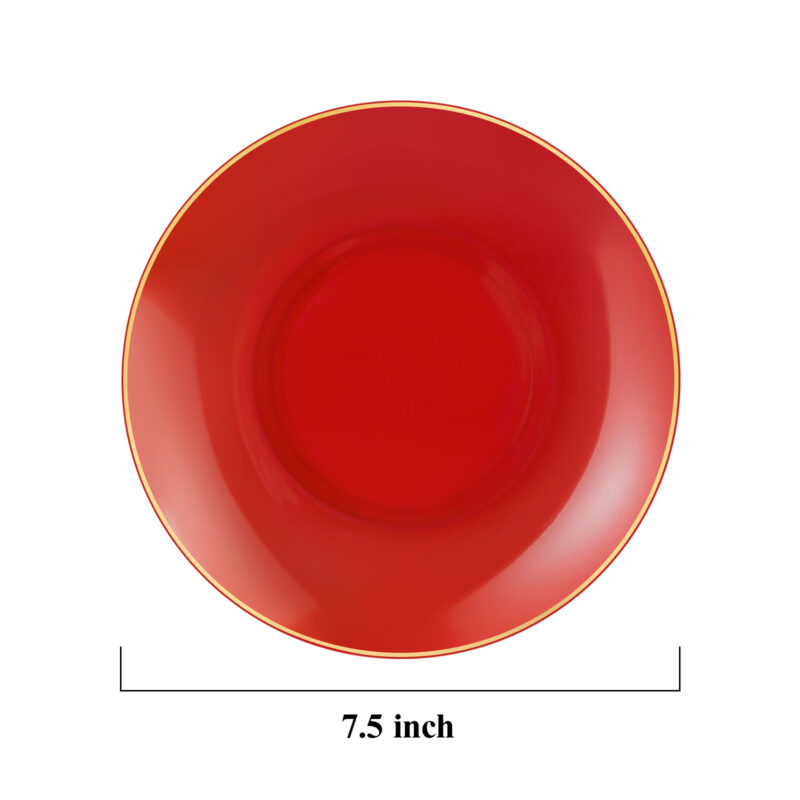 7.5 Pink Plates with Gold Rim 1