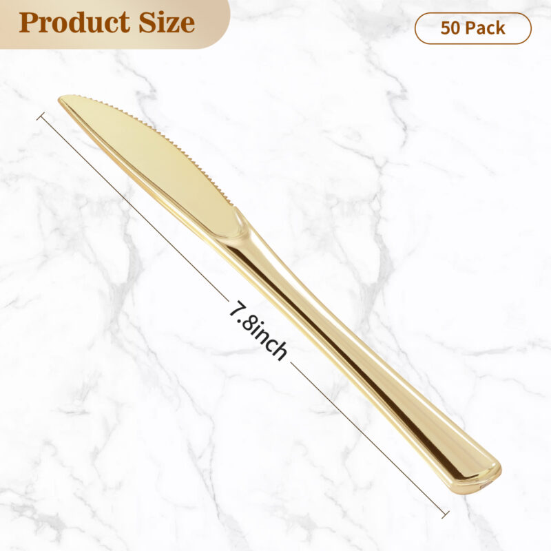 Gold Plastic Knives 1