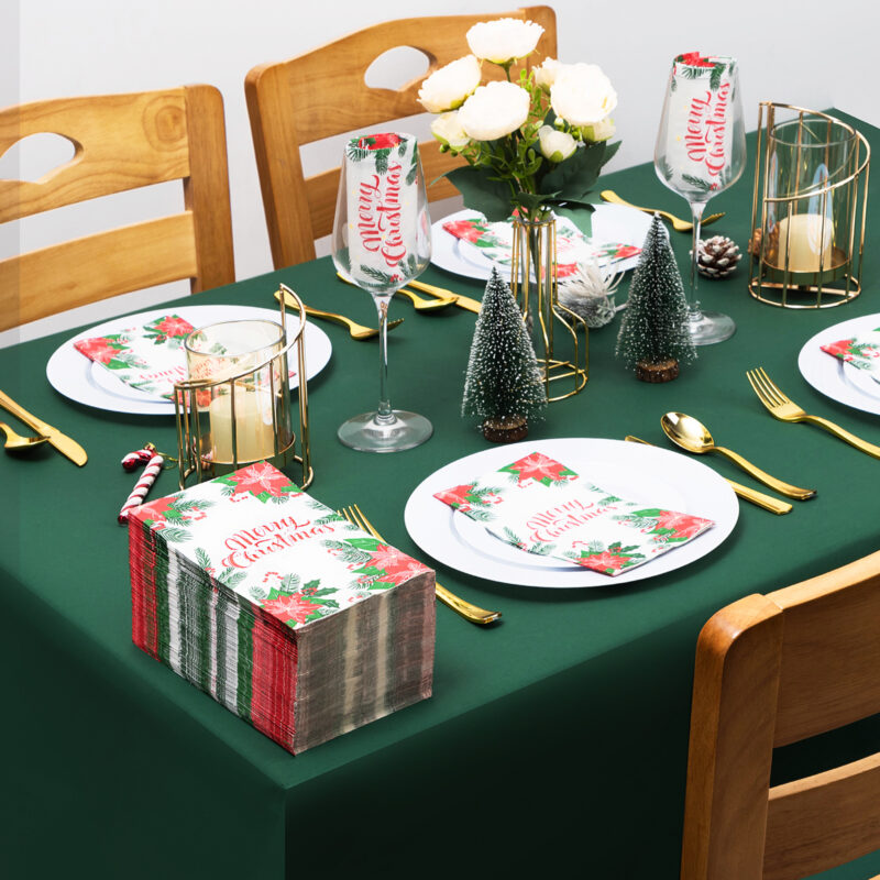 Red Christmas Tree Napkins 4