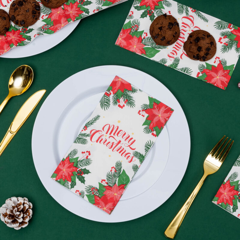 Red Christmas Tree Napkins 6