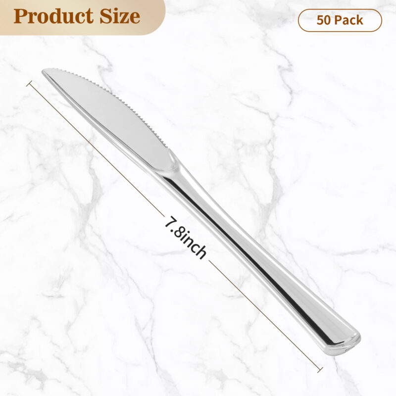 Silver Plastic Knives1