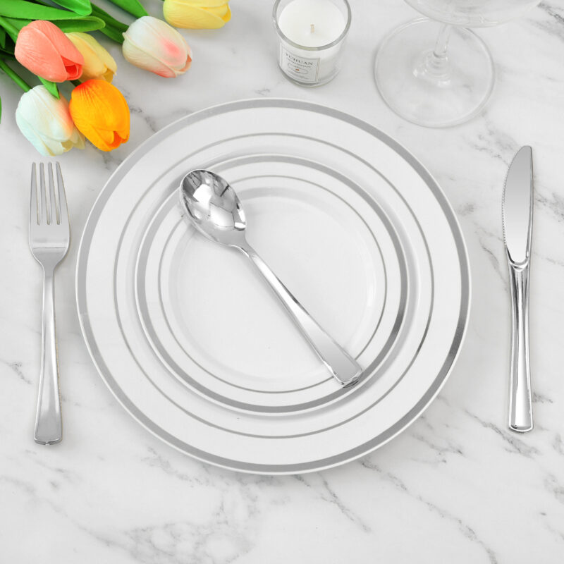 Silver Plastic Spoons 4